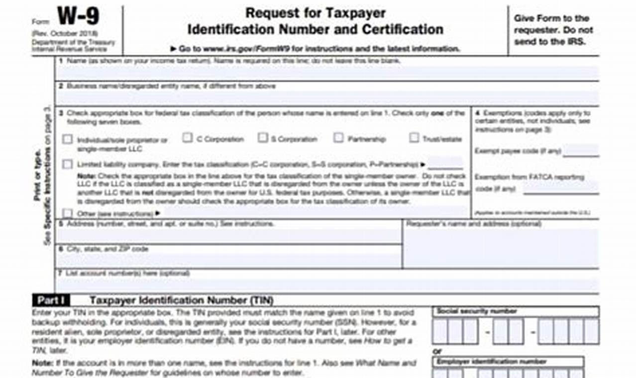 W9 Form 2024 Irs Pdf