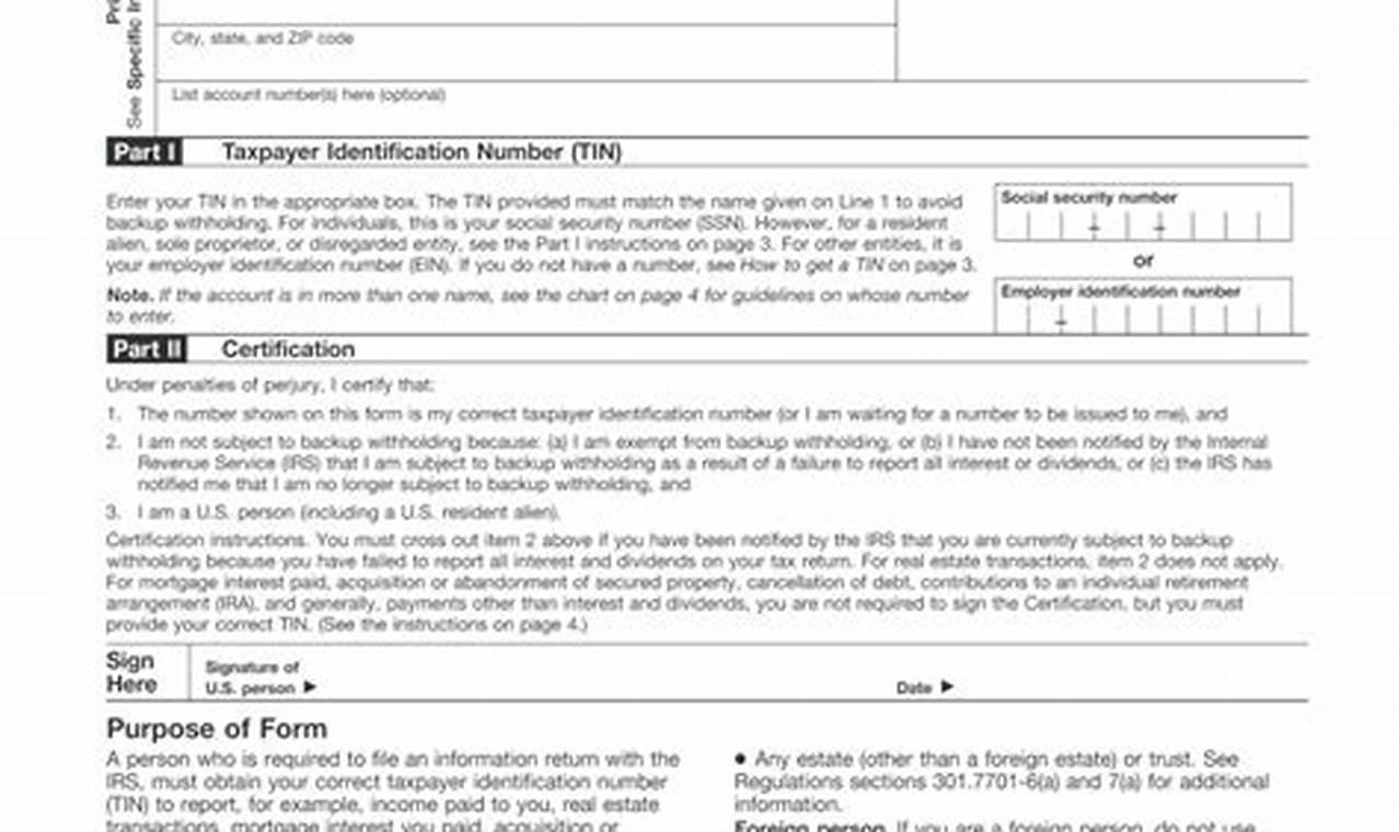 W9 Form 2024 Pdf Download