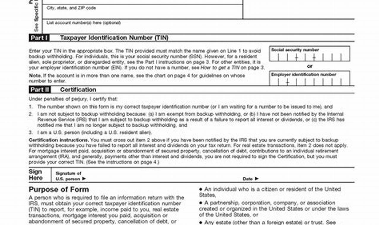 W9 Form 2024 Spanish