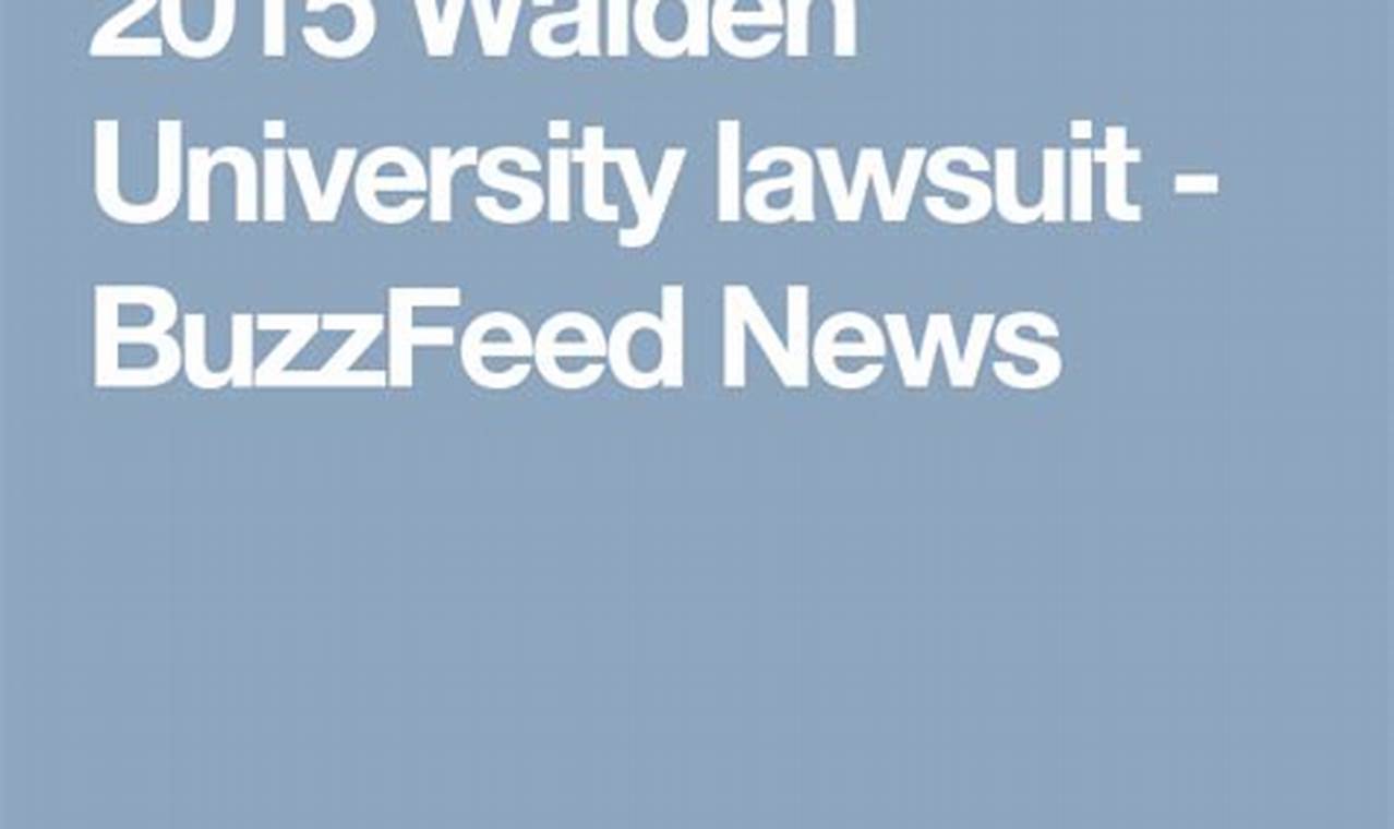 Walden University Lawsuit 2024 Update