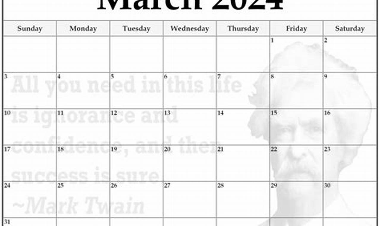 Watch Mark Twain Award 2024 Calendar