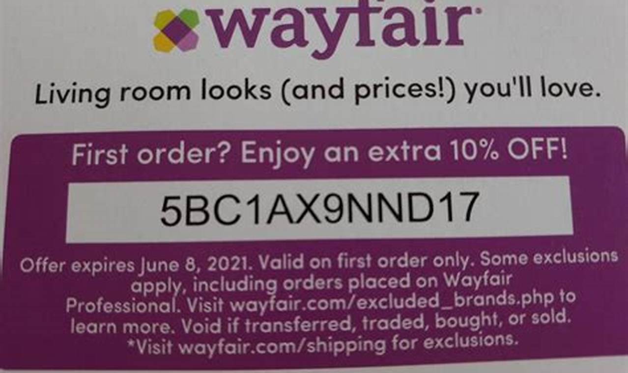 Wayfair Coupon Code 2024 April 2024