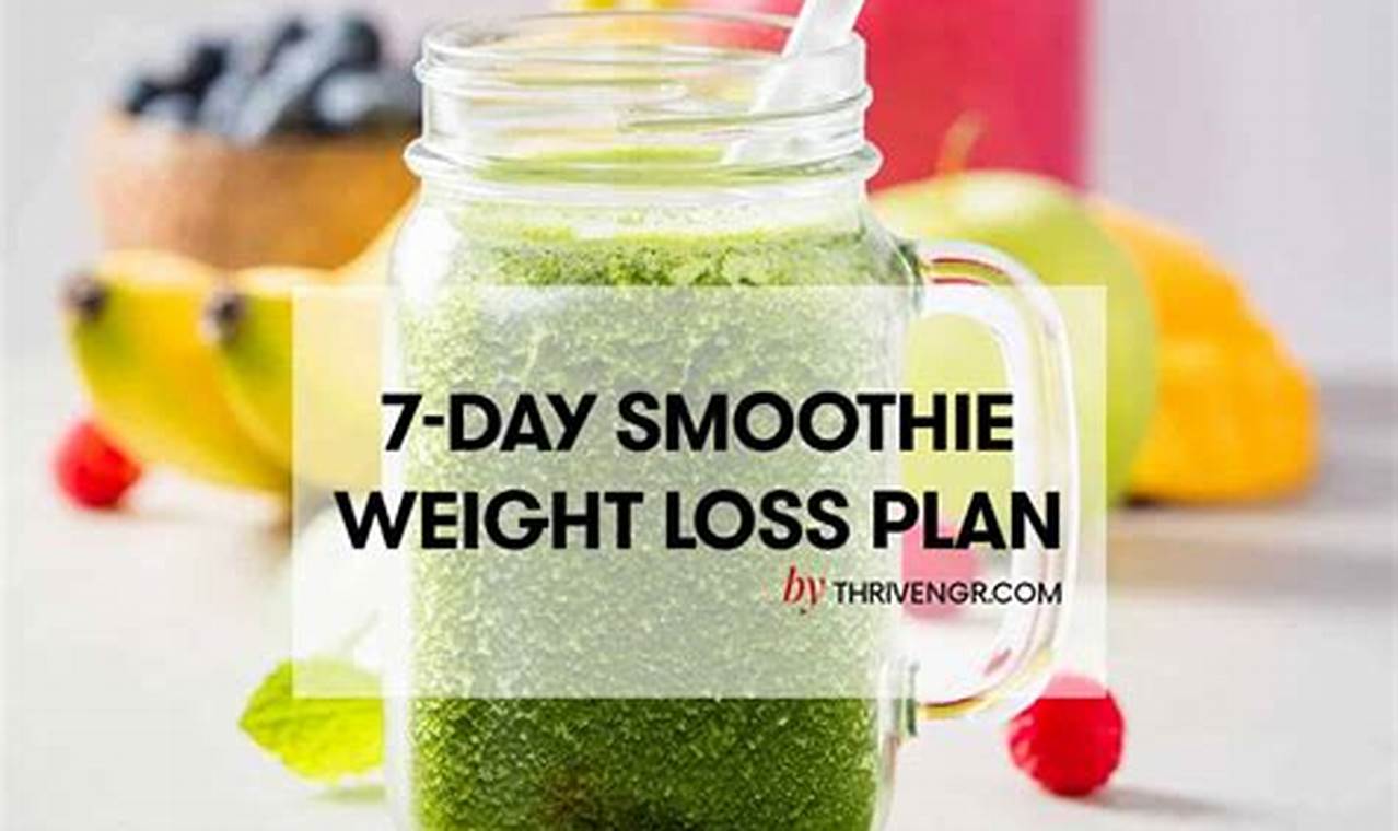 Weight Loss Smoothie Diet Plan: A Comprehensive Guide