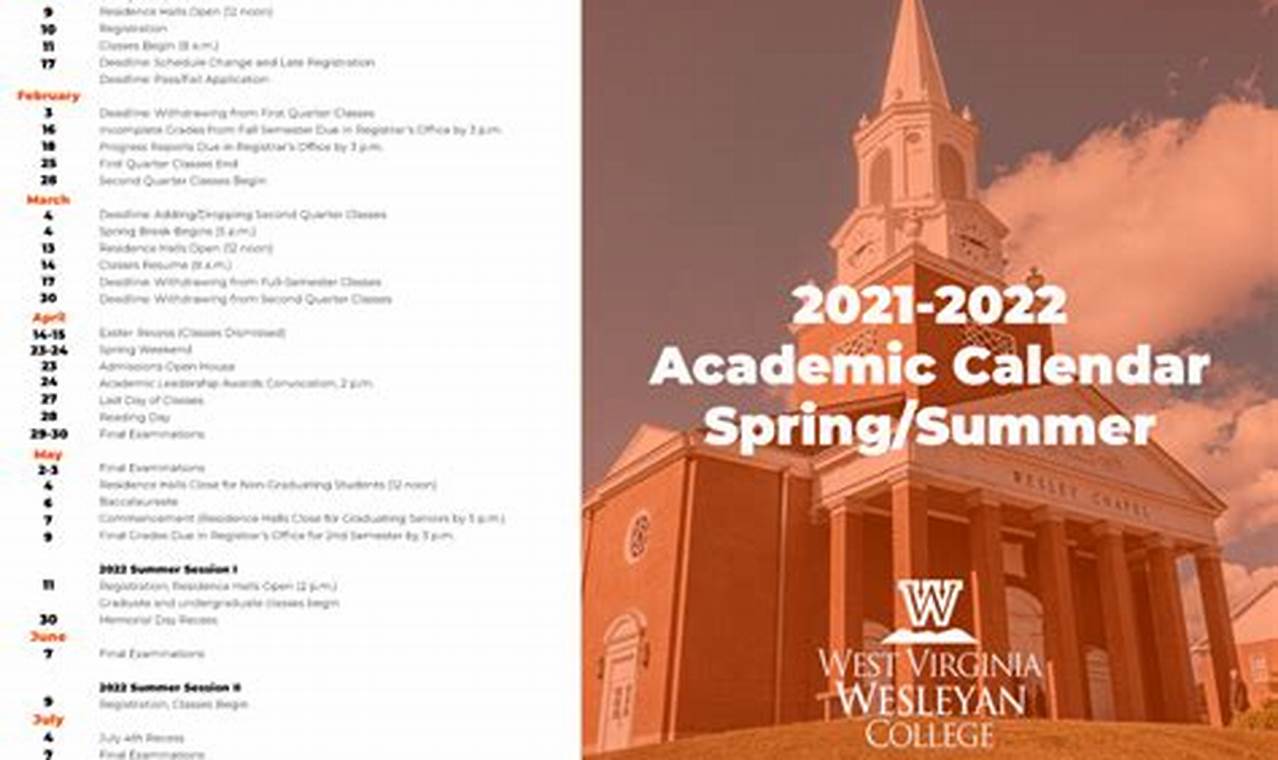 Wesleyan Academic Calendar 2024-24