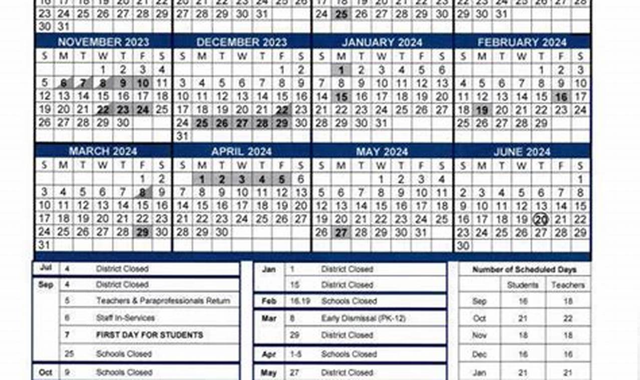 Westfield School Calendar 2024-25
