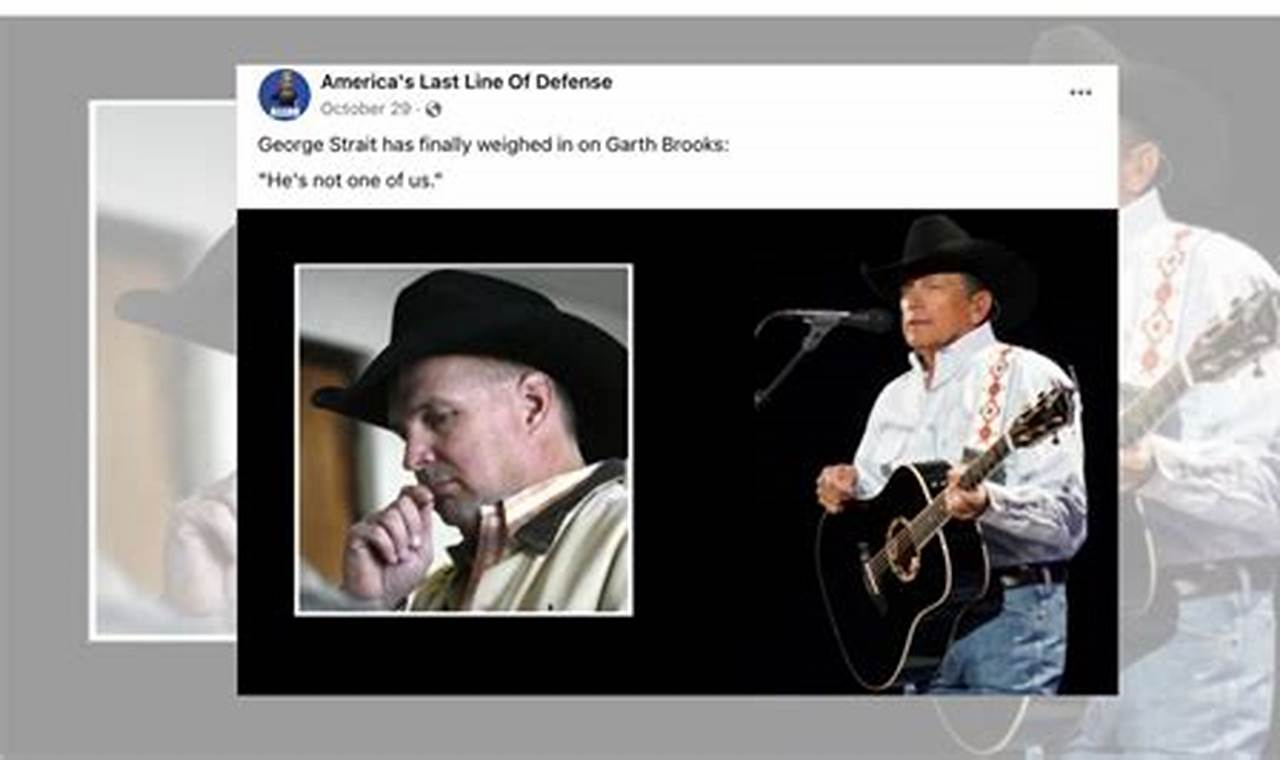 What Did George Strait Say About Garth Brooks 2024