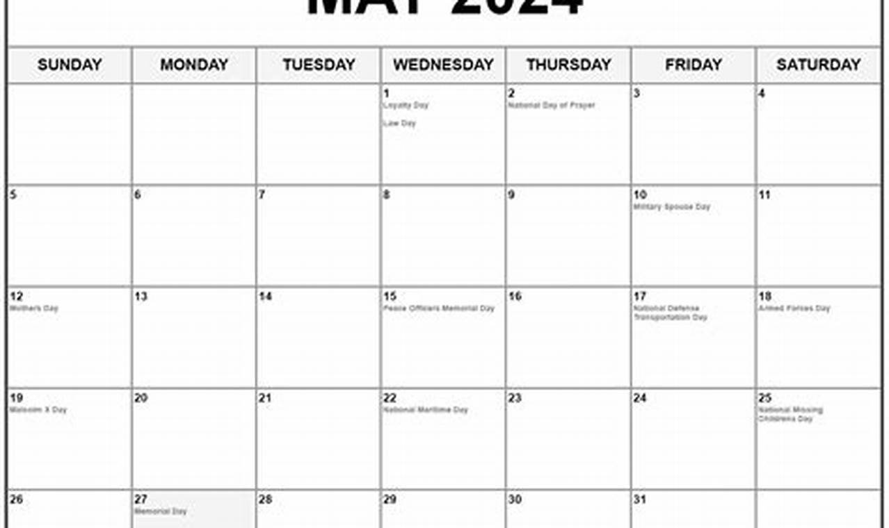 What Holiday Is In May 2024