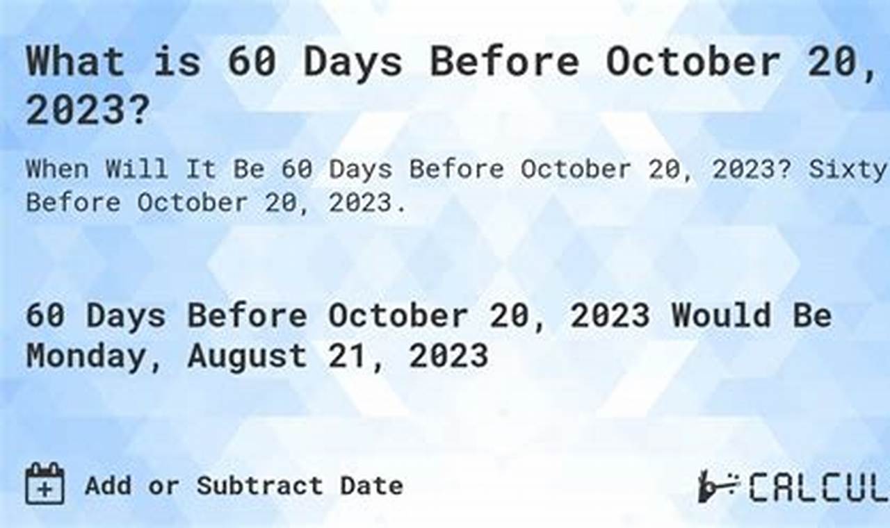 What Is 60 Days Prior To 04/20/2024