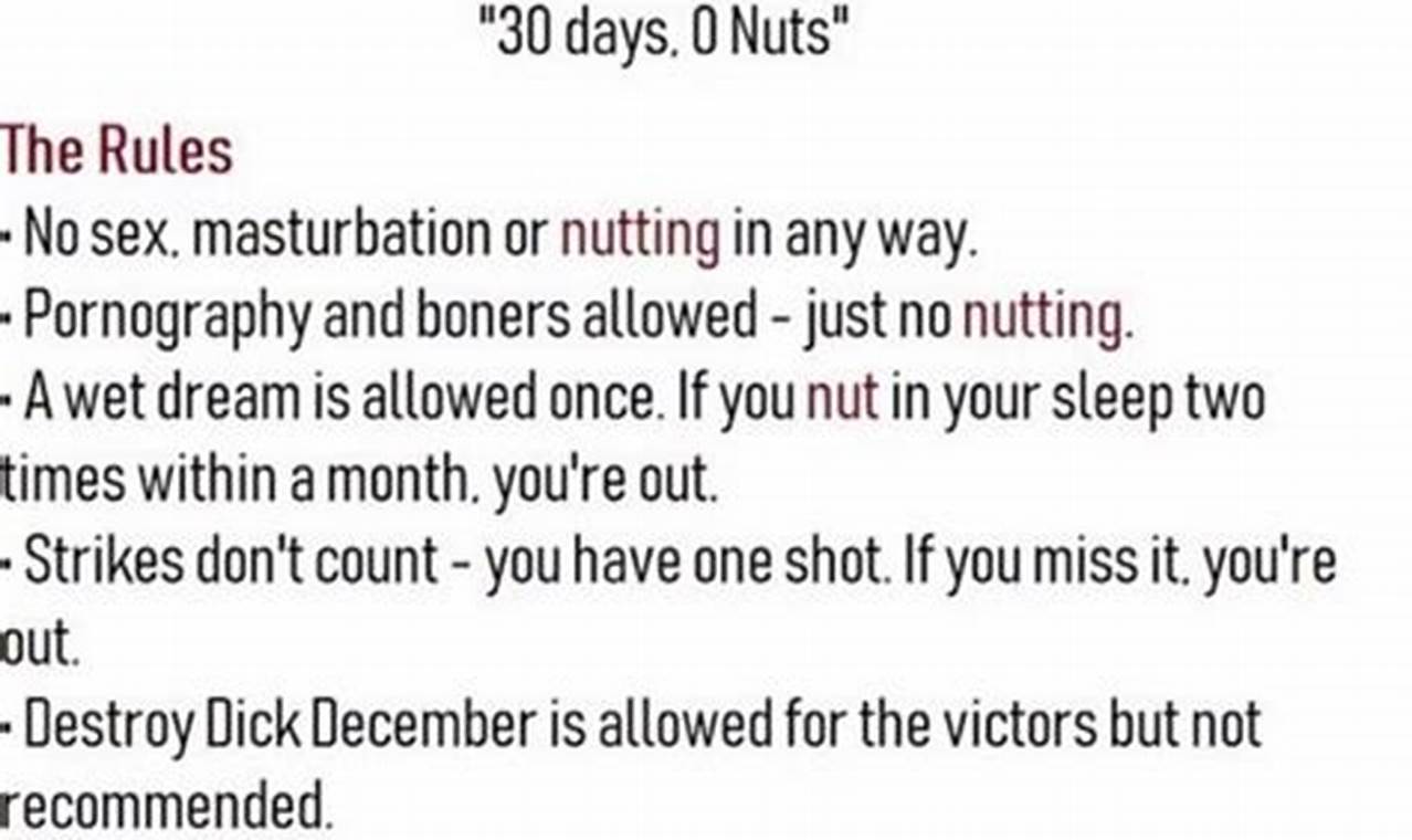 What Is No Nut November Rules 2024