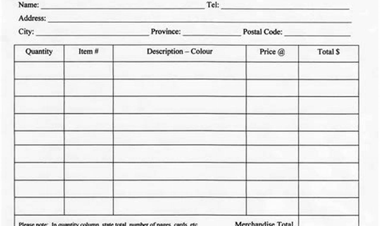 What Is a Sample Order Form?