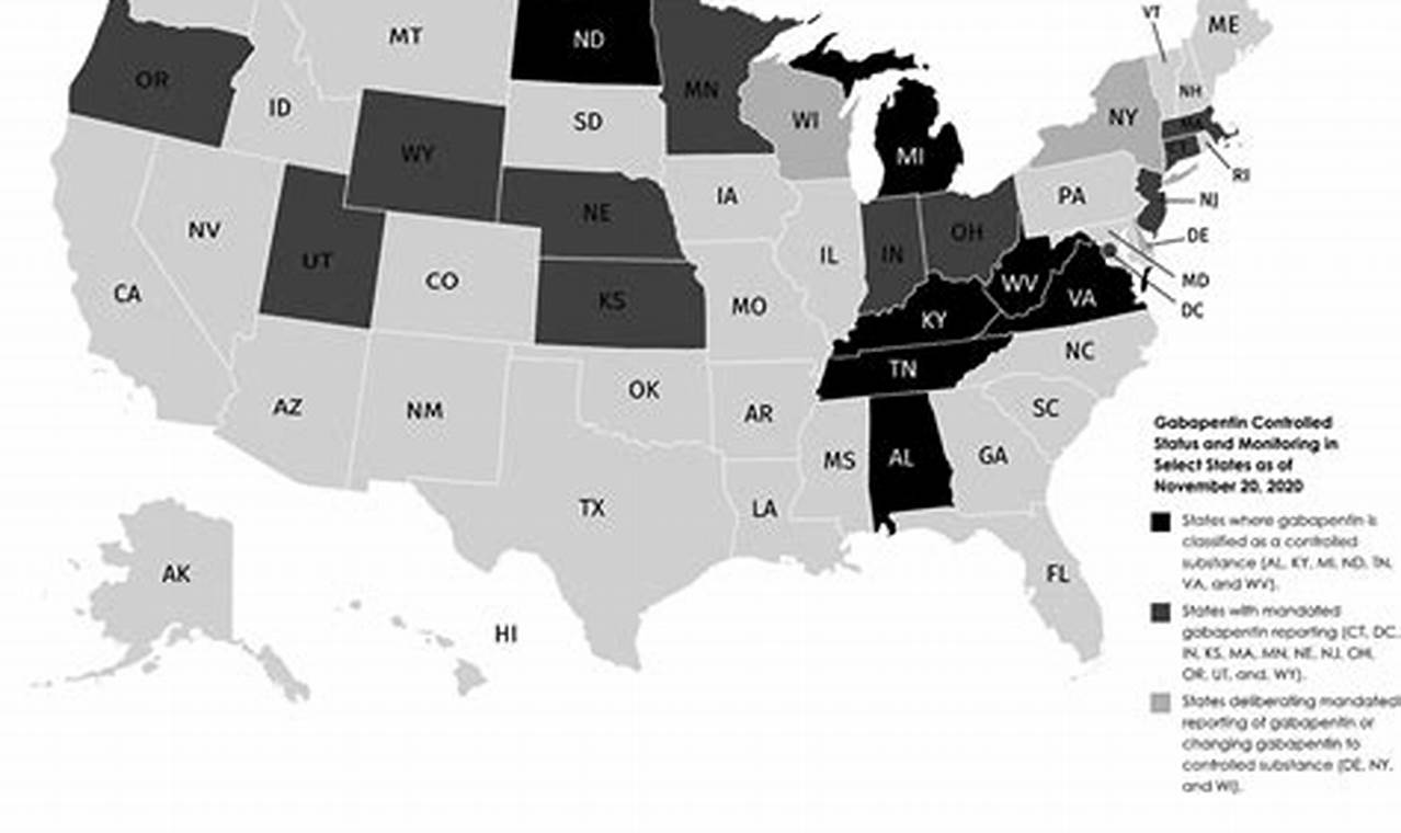 What States Is Gabapentin A Controlled Substance 2024