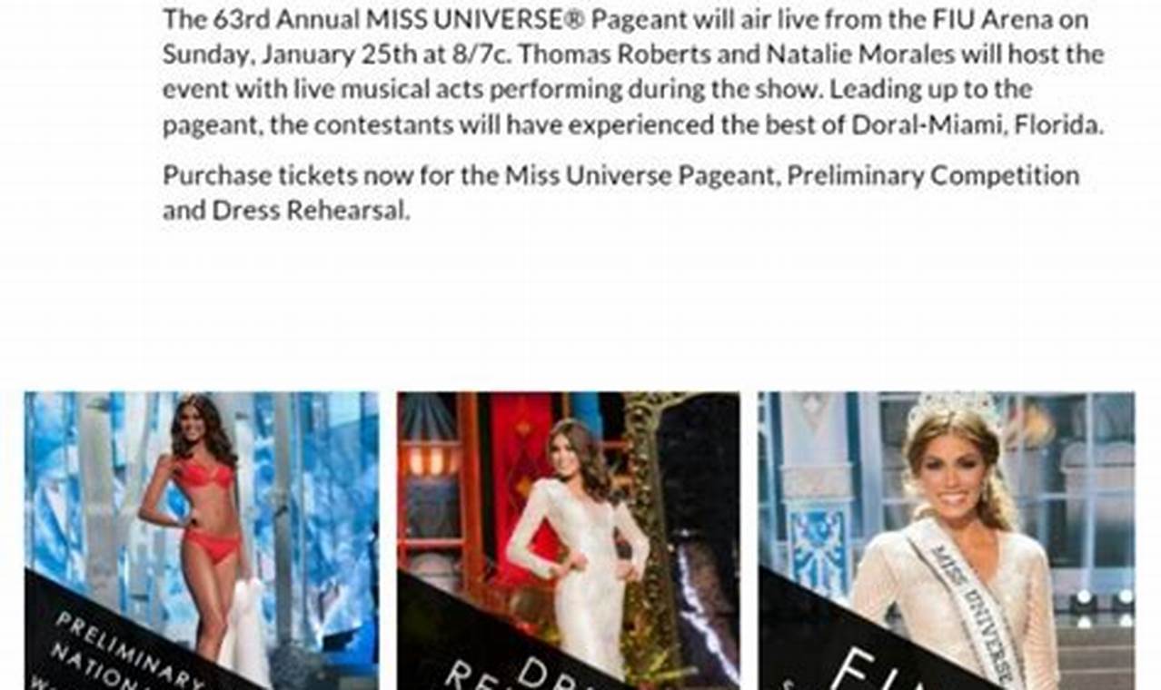 Where To Buy Tickets For Miss Universe 2024