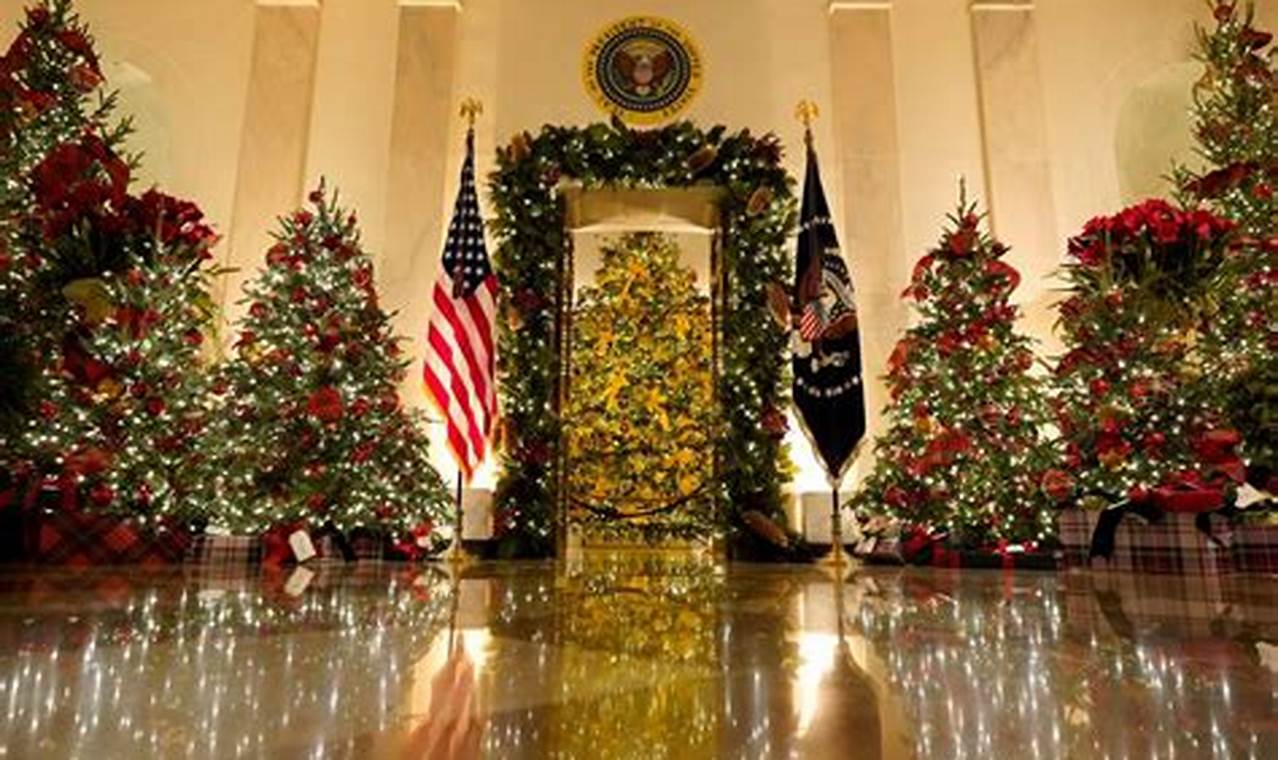 White House 2024 Christmas Decorations Images