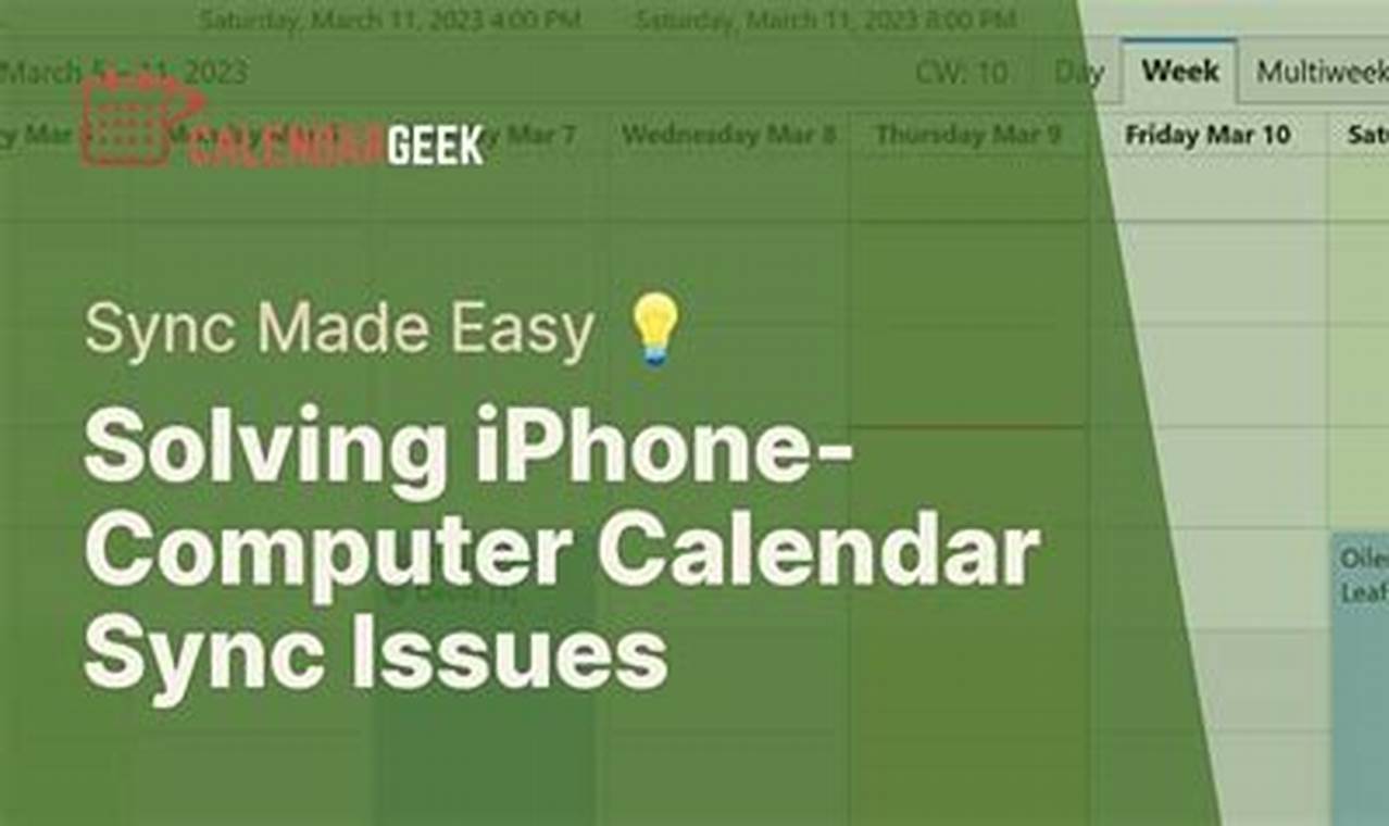 Why Won'T My Iphone Calendar Sync With My Computer