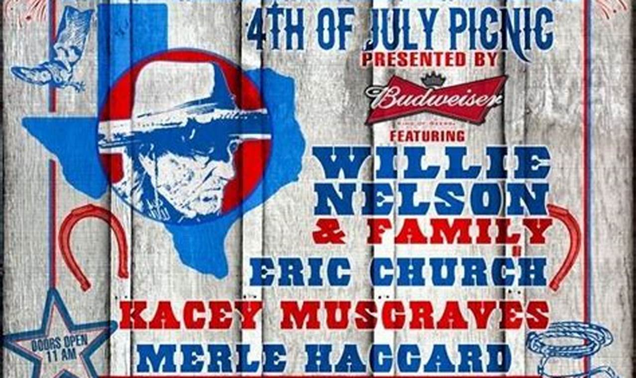 Willie Nelson 4th Of July Picnic 2024 Schedule