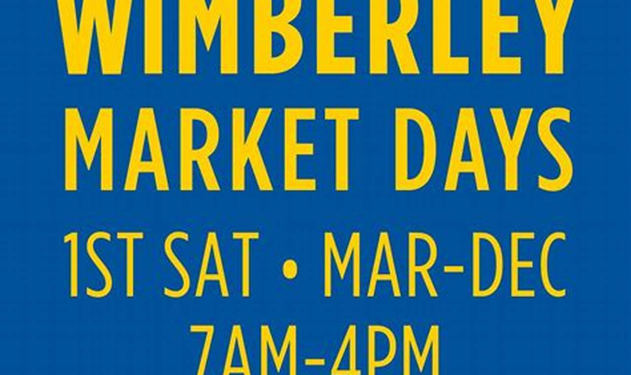 Wimberley Market Days 2024 Calendar Week