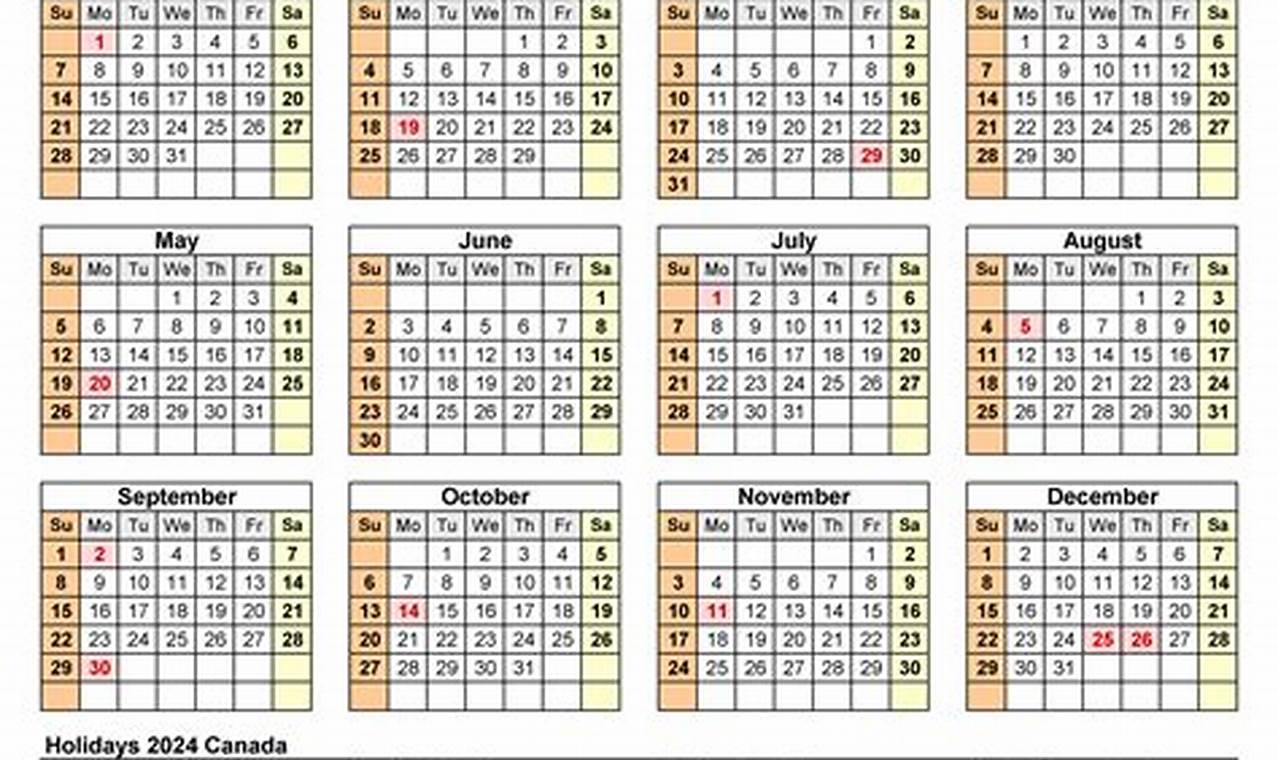 Wincalendar 2024 Canada Time