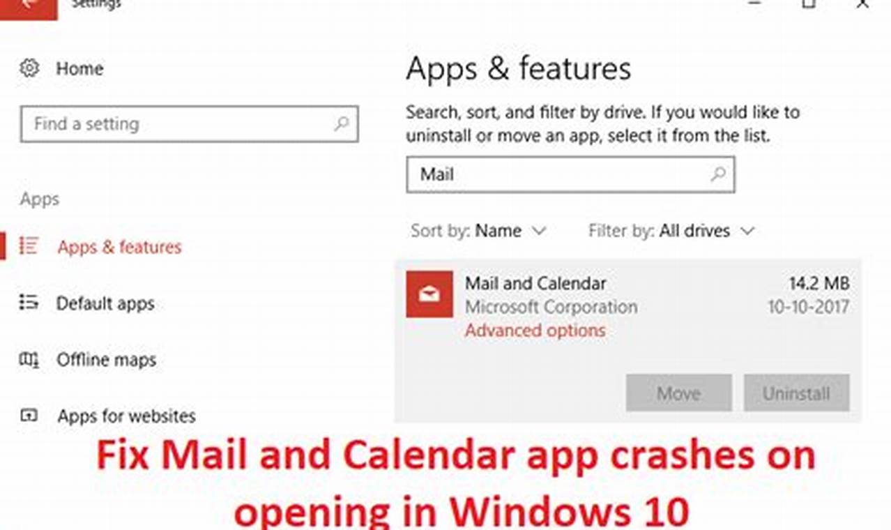 Windows 10 Mail And Calendar App Not Opening