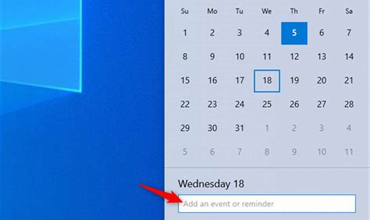 Windows 10 Taskbar Calendar Not Opening