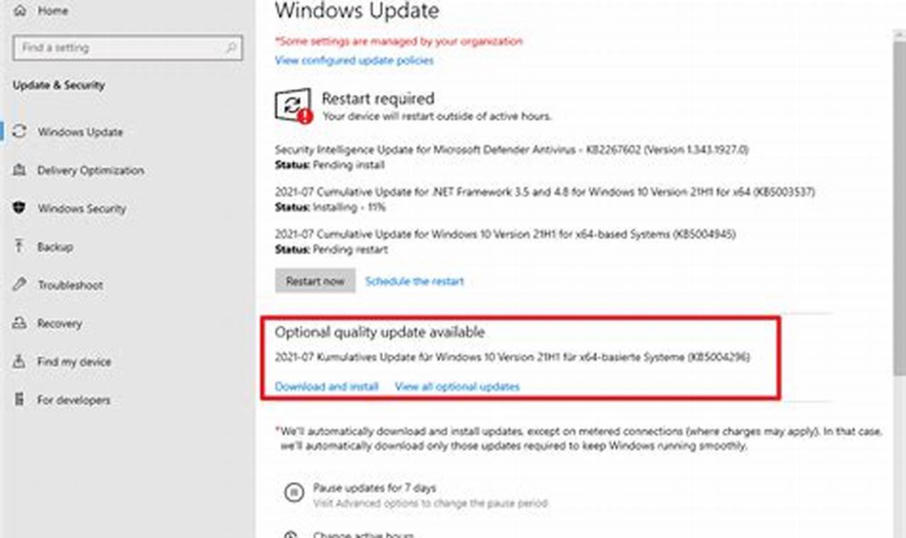 Windows 10 Update April 2024