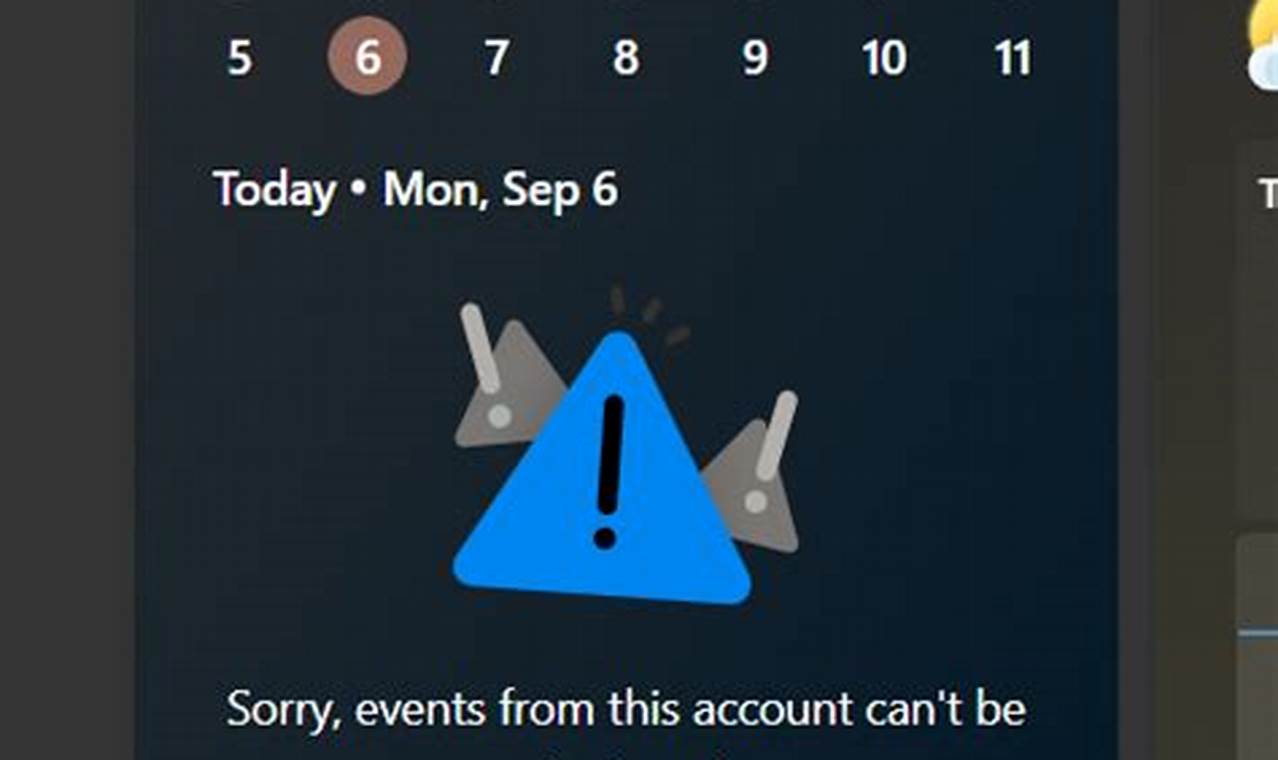 Windows 11 Outlook Calendar Widget Not Working