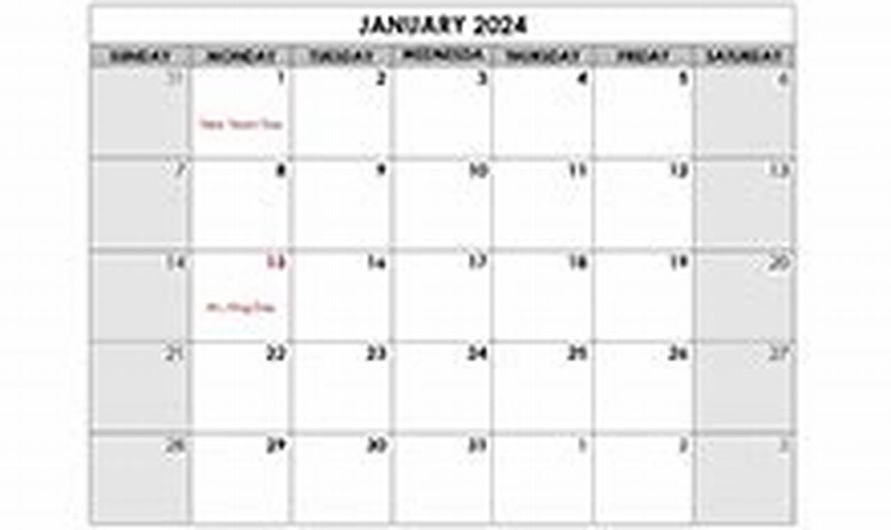 Winword Printable Calendar 2024