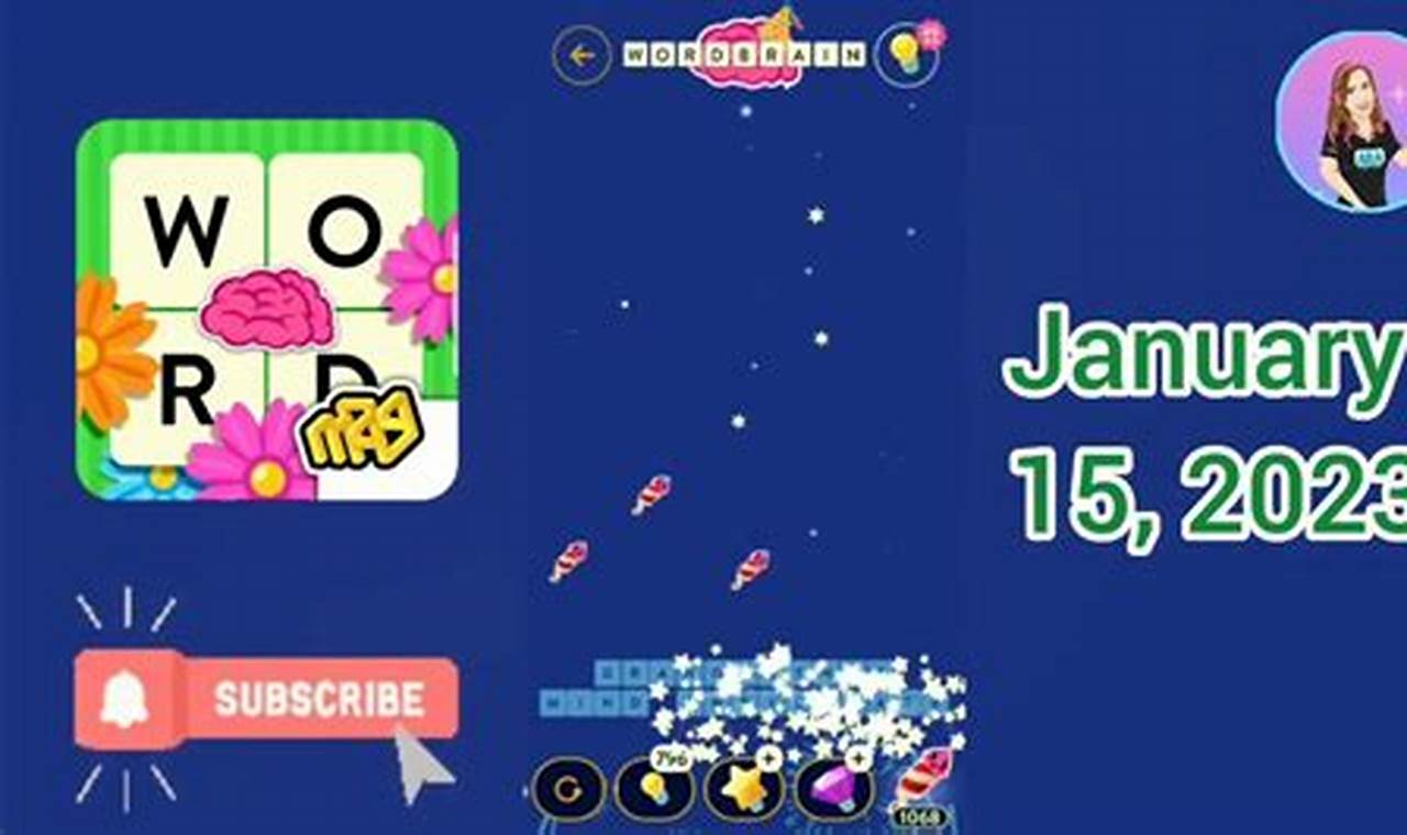 Wordbrain New Year Event January 15 2024 Calendar