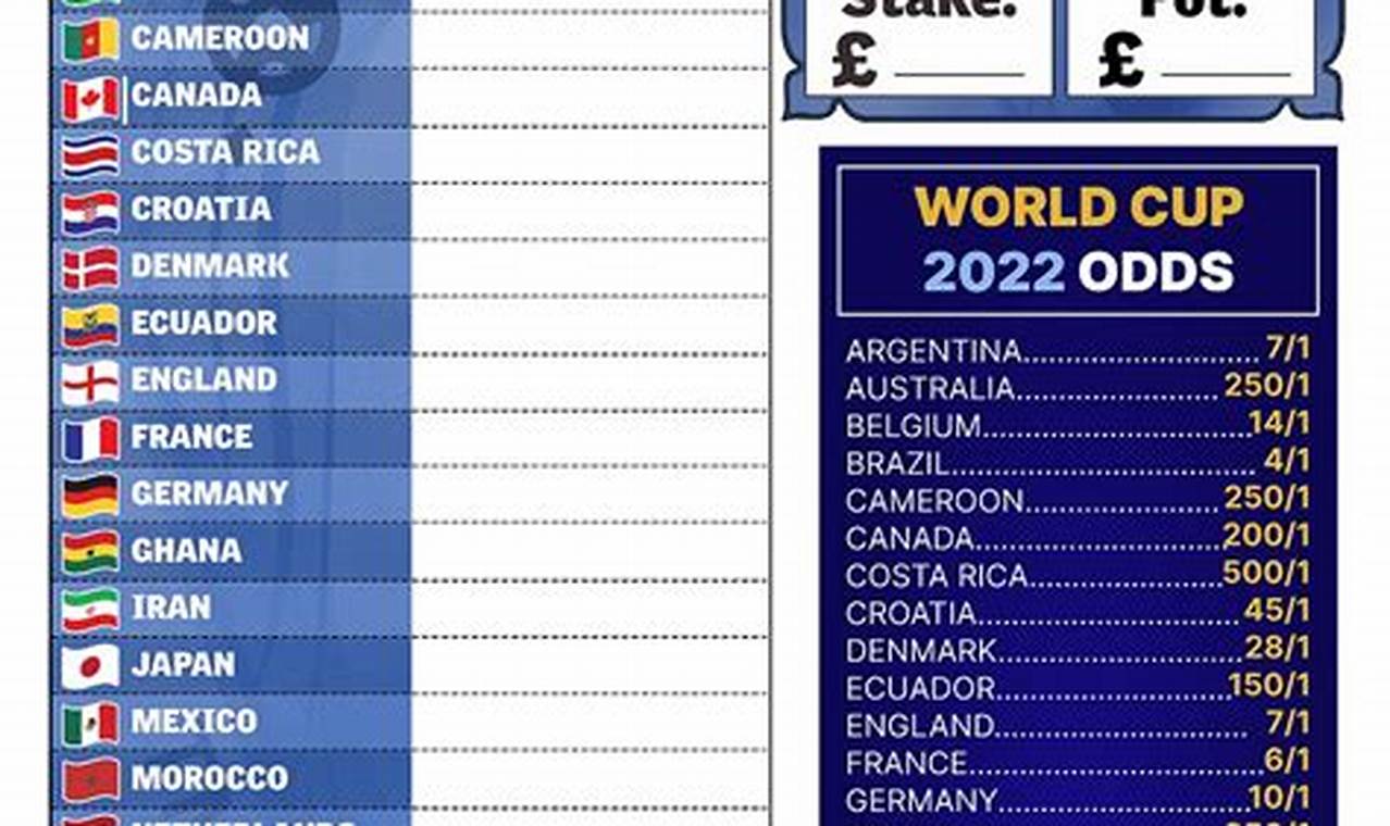 World Cup Sweepstake 2024 Teams
