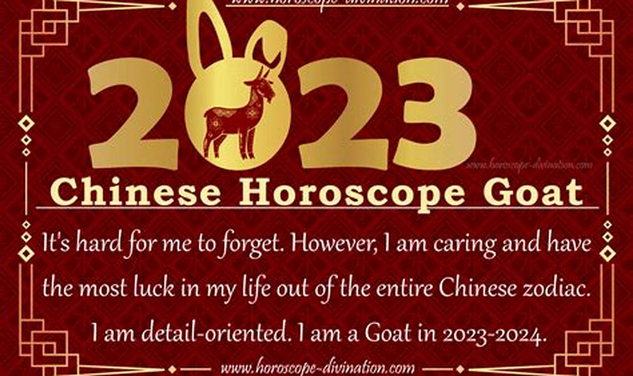 Year Of The Goat Horoscope 2024