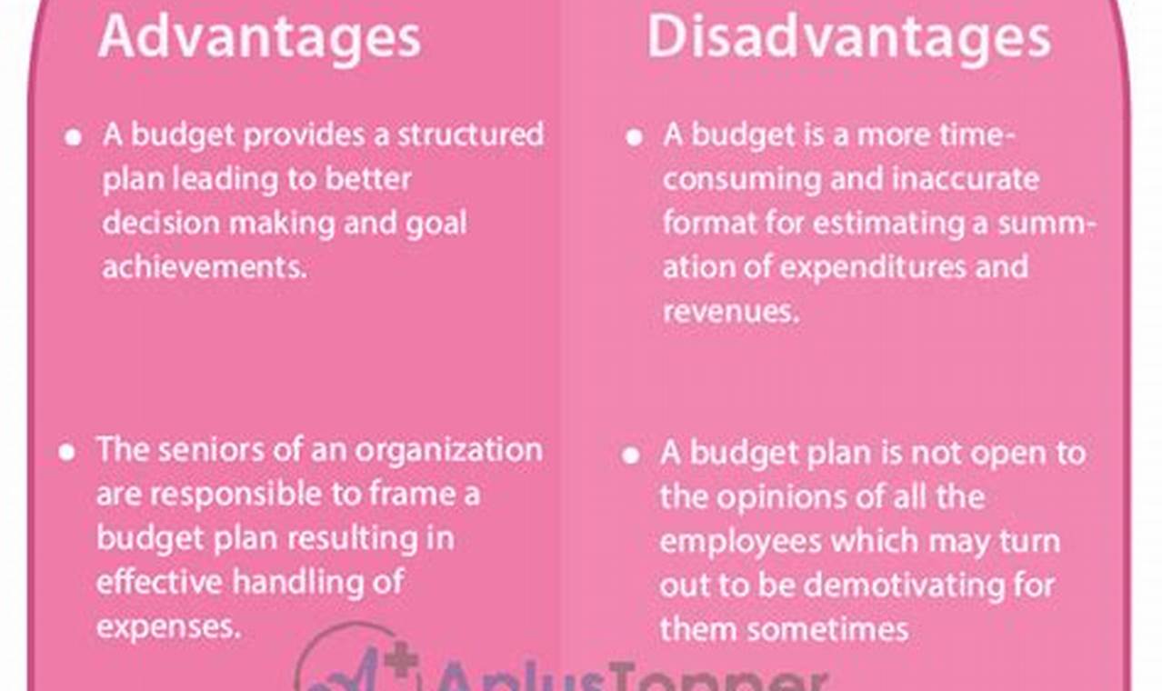 Advantages and Disadvantages of Budgeting