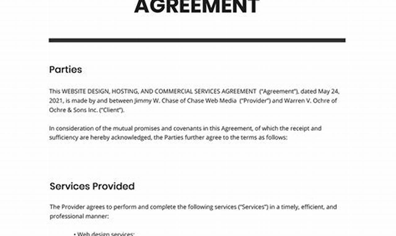 Agreement for Website Development and Hosting: A Comprehensive Guide