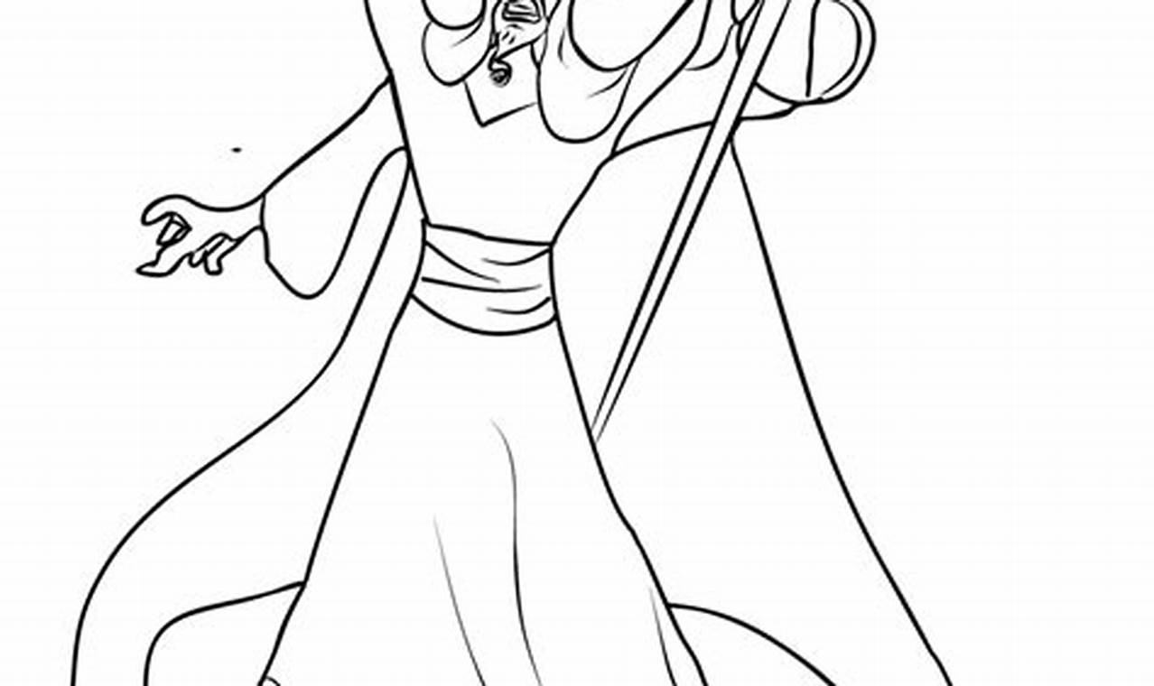 Aladdin Coloring Pages: Unleash Your Creativity with Jafar