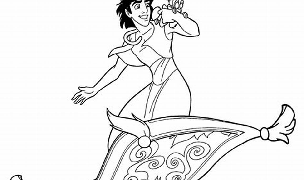 Unlock Your Imagination with Aladdin Coloring Pages Magic Carpet