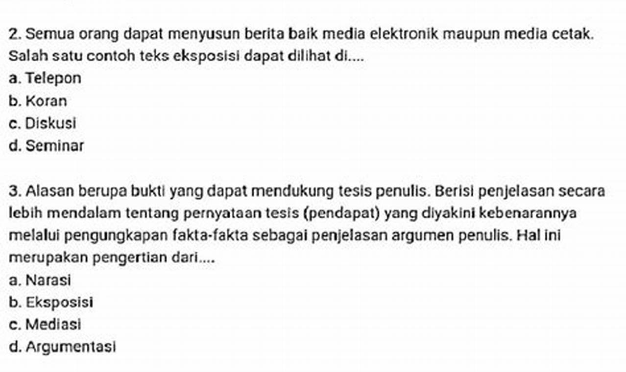 Alasan Berupa Bukti Yang Dapat Mendukung Tesis Penulis