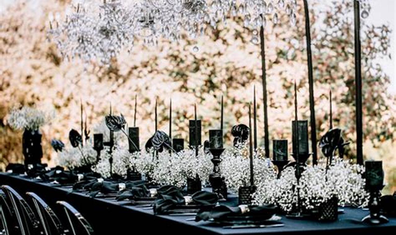 Unveil the Allure of Black: Discoveries in All-Black Wedding Themes