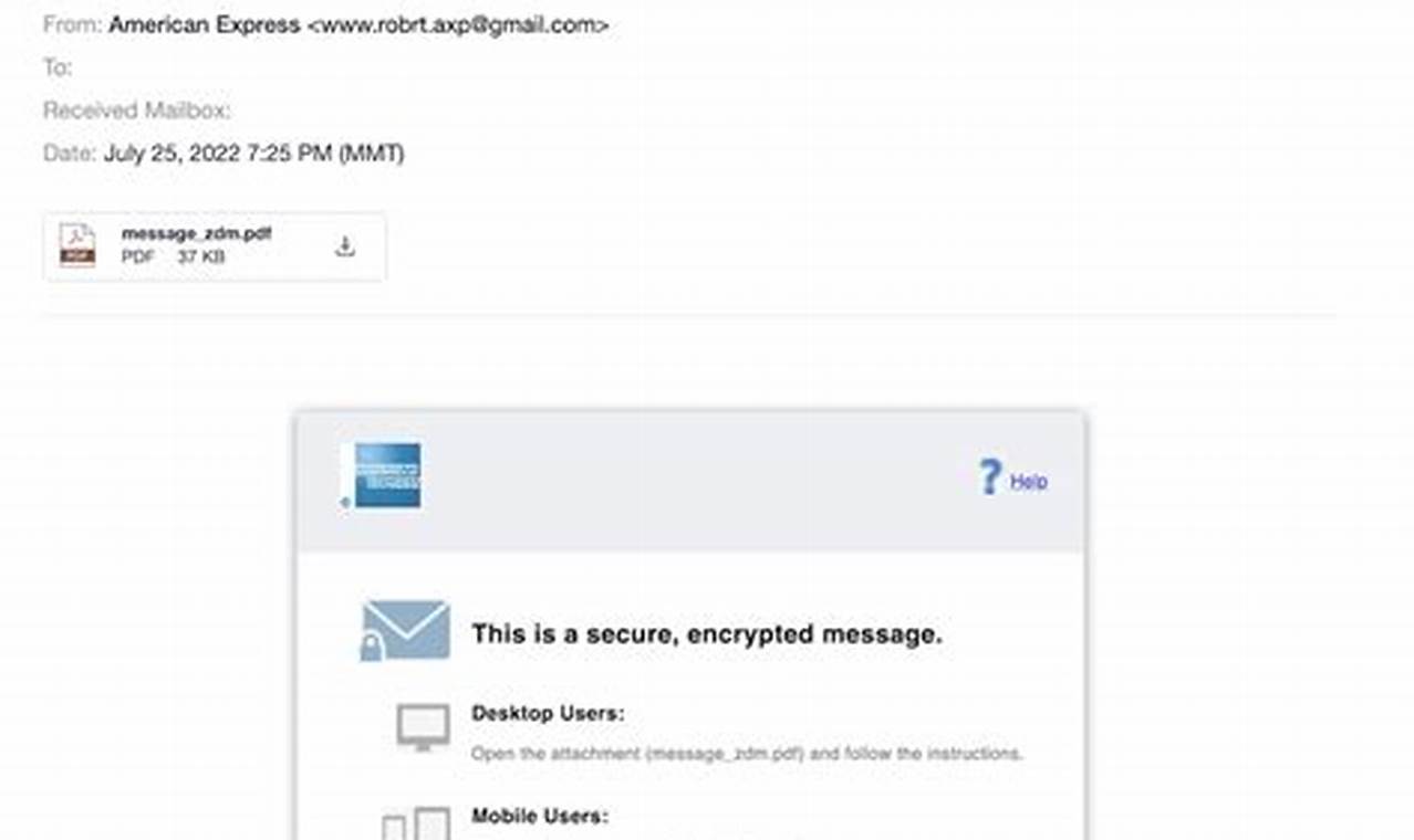 American Express Phishing Email 2024