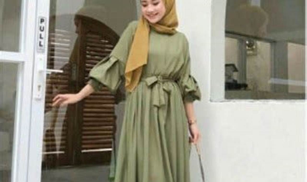 baju hijau daun cocok dengan jilbab warna apa