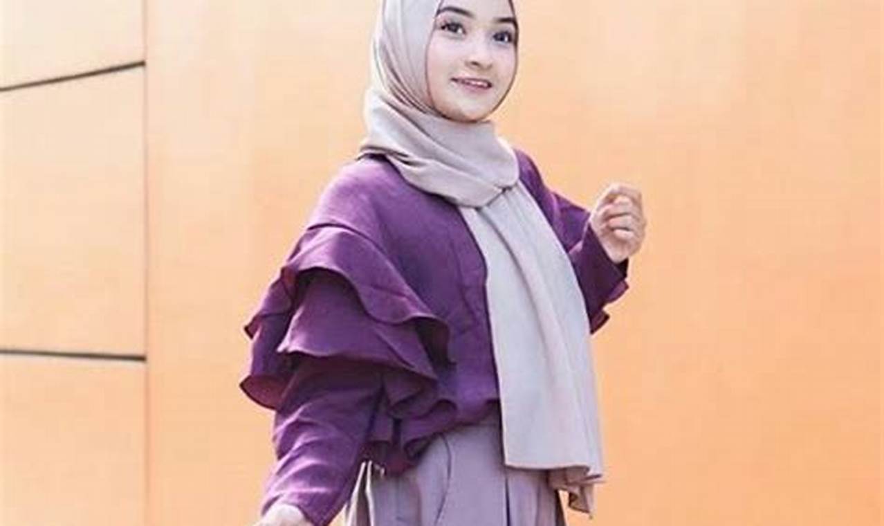 baju warna ungu tua cocok dengan jilbab warna apa