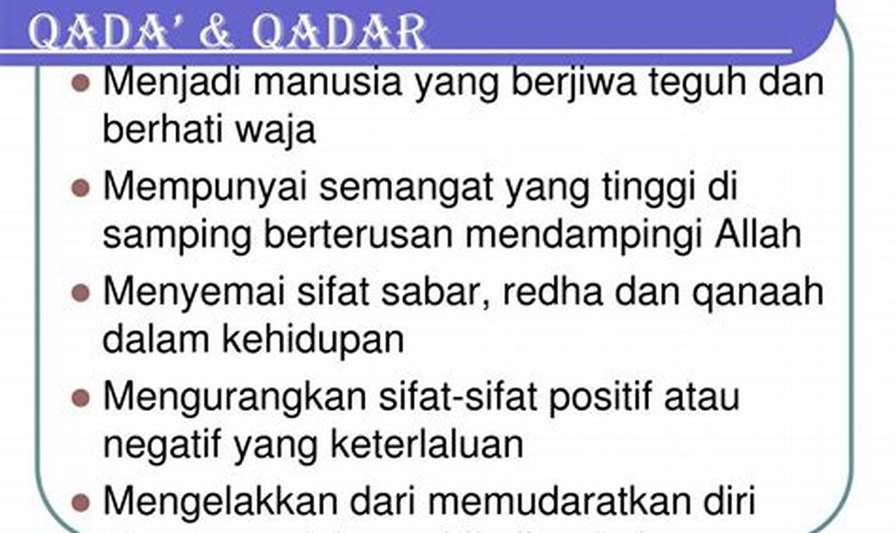 Tips Beriman kepada Qada dan Qadar: Panduan Lengkap untuk Muslim