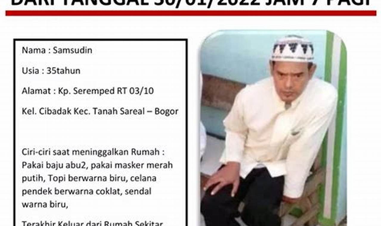 berita orang hilang terbaru