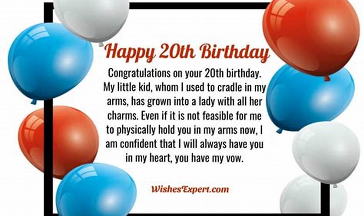 Birthday Wishes for 20th Birthdays: A Guide to Heartfelt Greetings