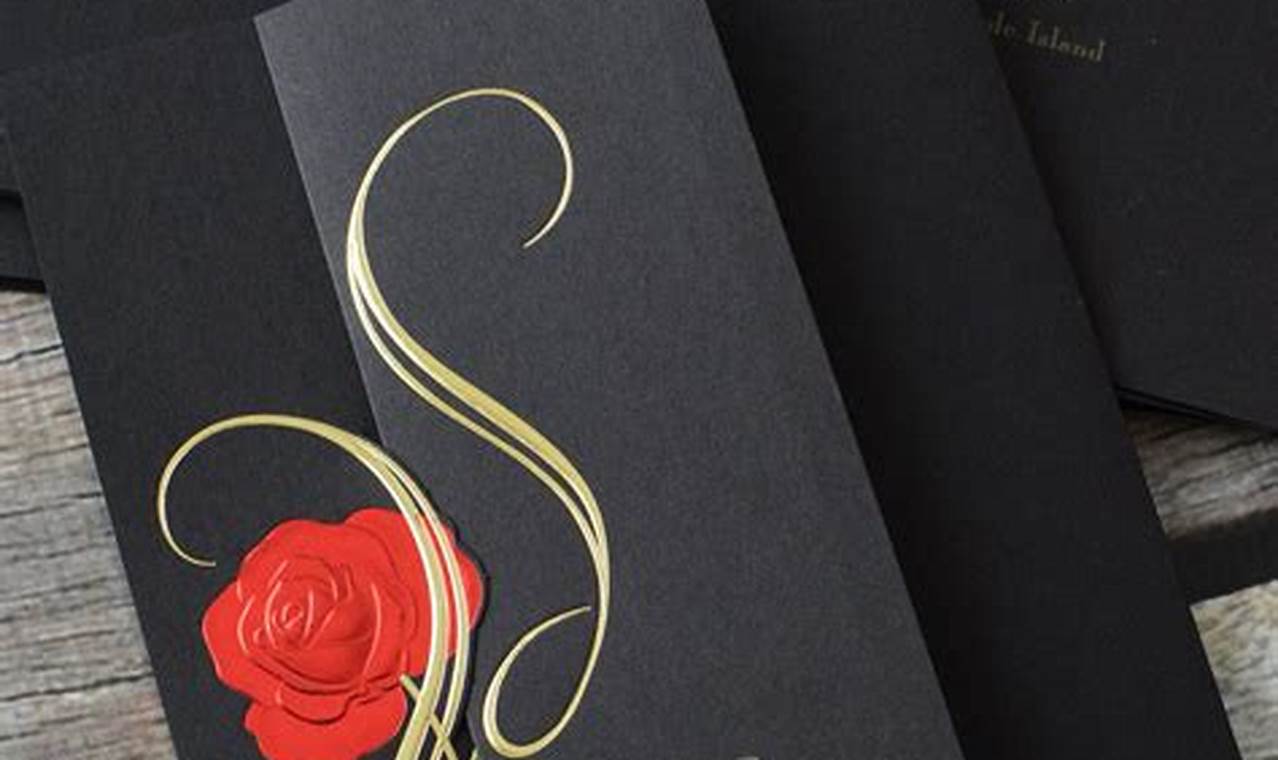Unveil the Passion: A Guide to Black and Red Wedding Invitations for a Striking Celebration