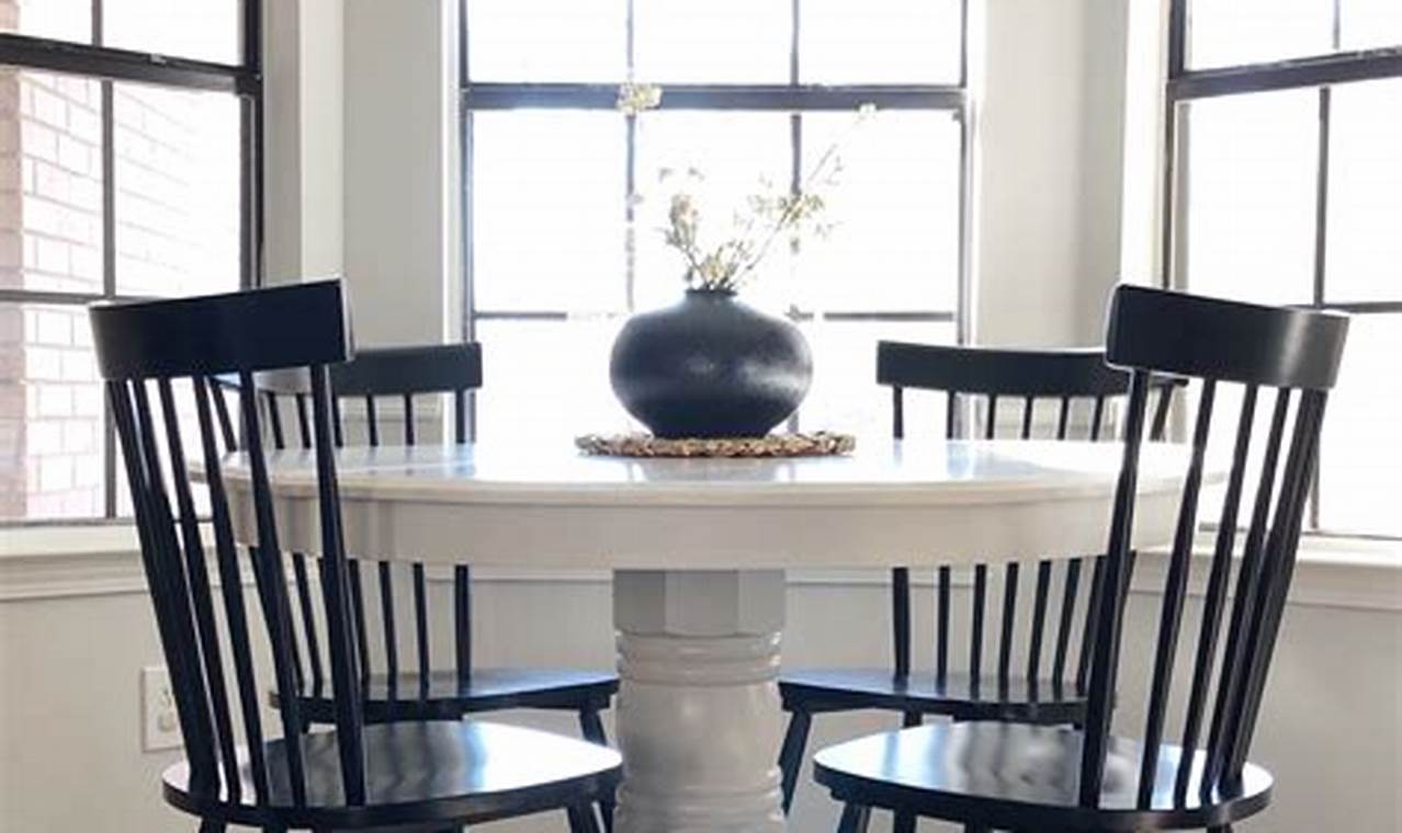 Black and White Round Kitchen Tables: A Timeless and Versatile Addition to Your Kitchen