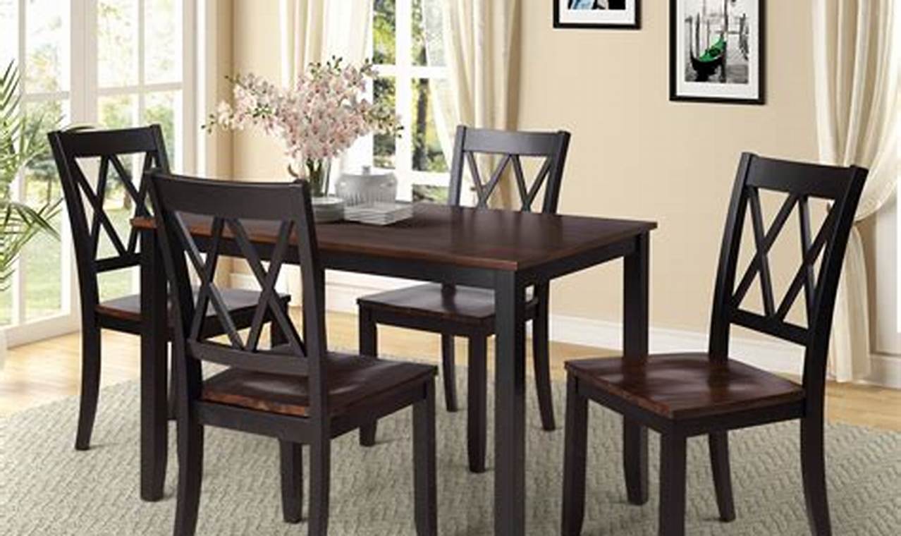 Black Kitchen Table and 4 Chairs: A Timeless Classic for Your Dining Space