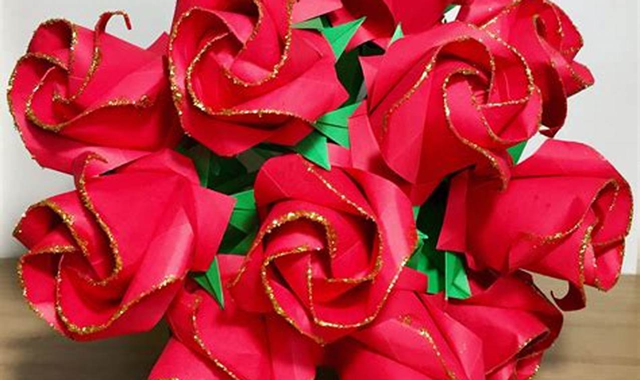 buy origami rose bouquet
