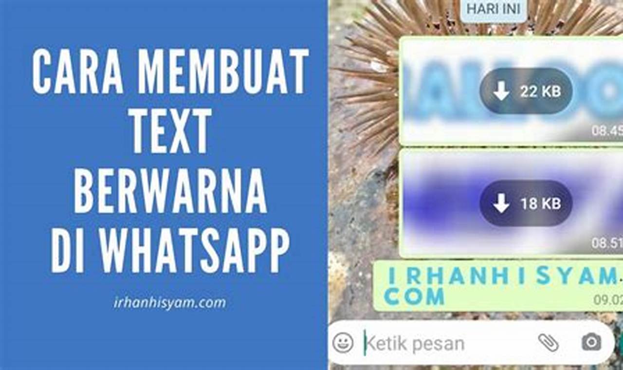 Cara Membuat Tulisan WhatsApp Berwarna Tanpa Aplikasi