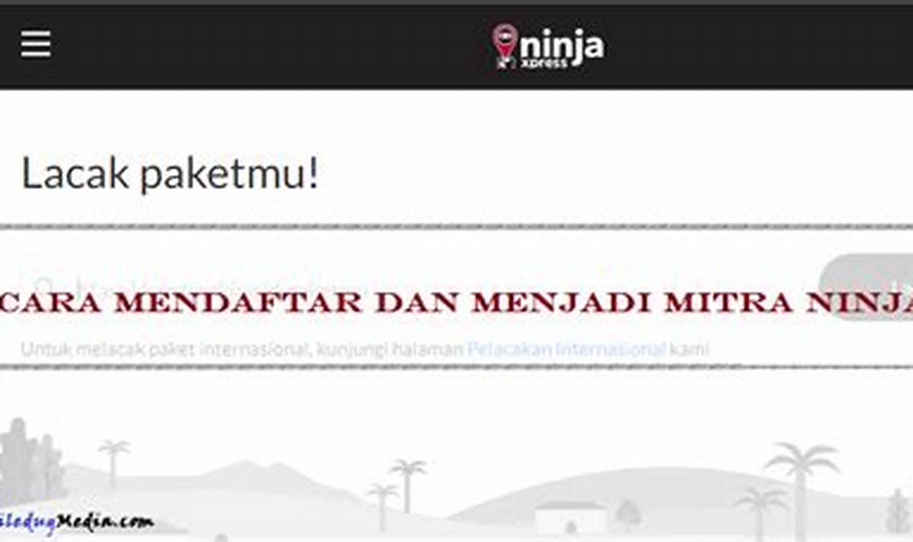 cara mendaftar ninja xpress
