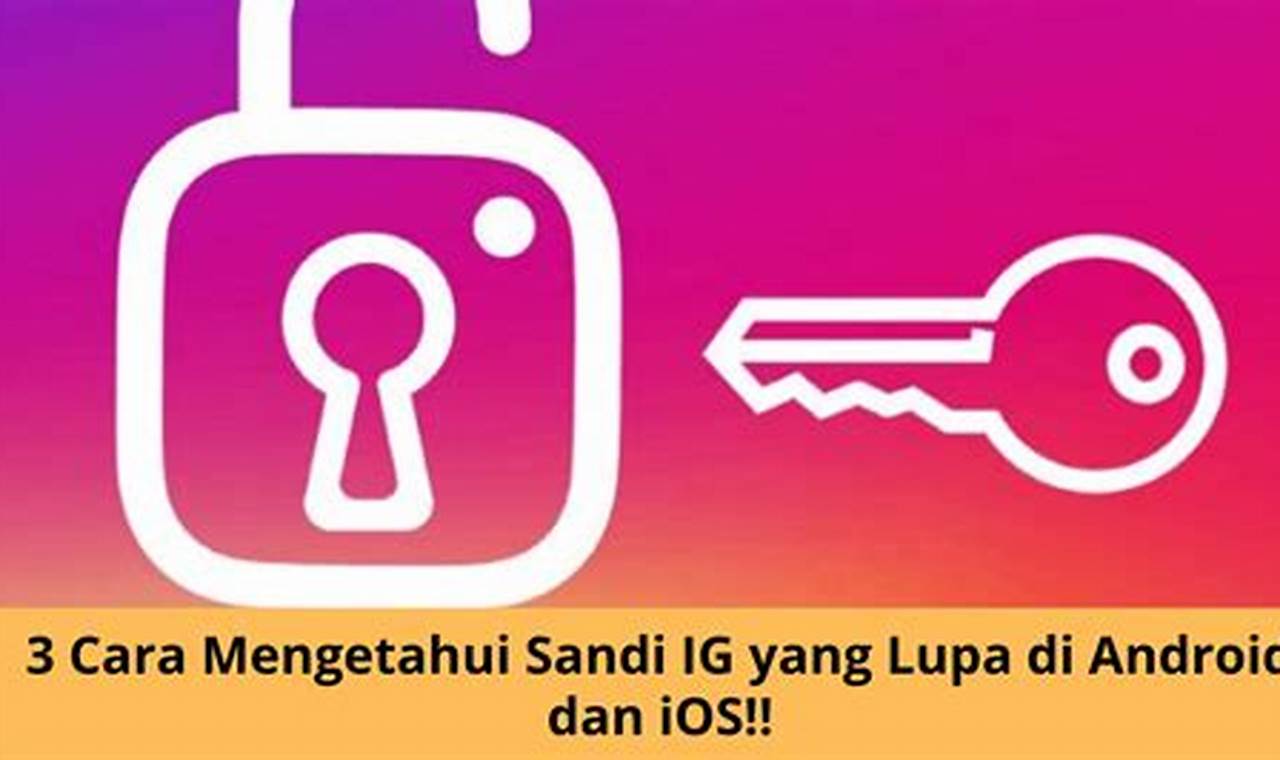 Mudah! Cara Mengetahui Sandi IG yang Lupa untuk Pemula