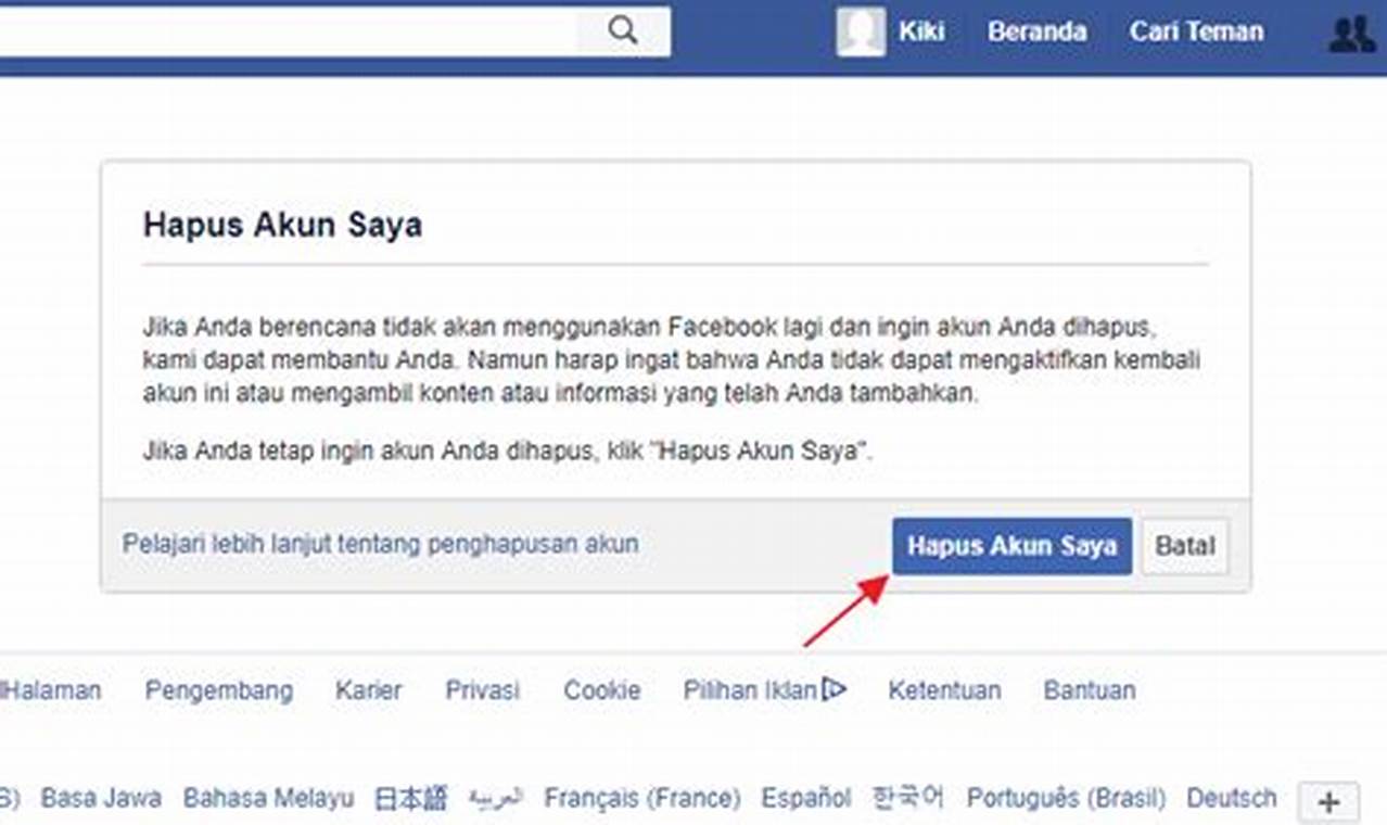 Panduan Lengkap: Cara Mudah Menghapus Akun Facebook Permanen