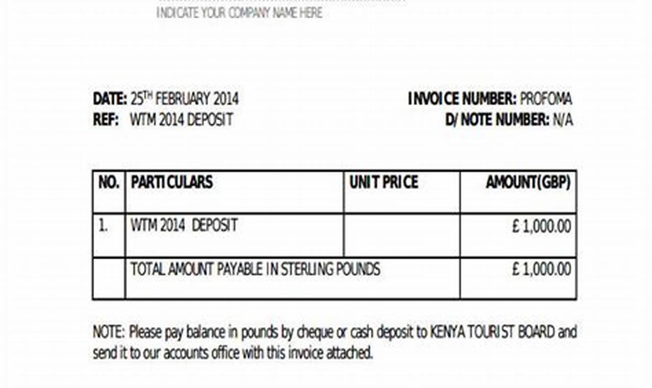 Cash Deposit Invoice Template: A Simple Guide for Businesses